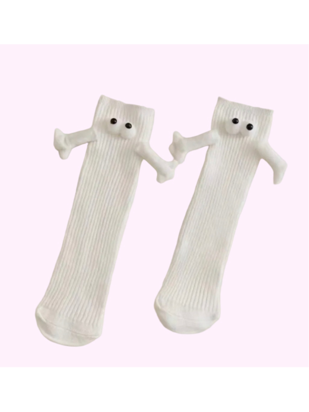 🔥4 for $25 Novelty Eye Socks, One Size, White and Black